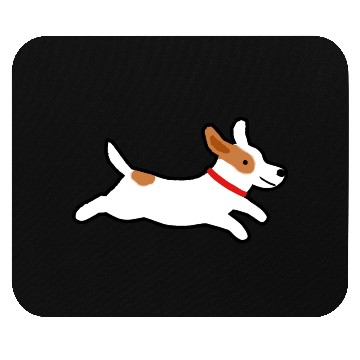 Discover Cute Jack Russell Terrier Running Dog Mouse Pads