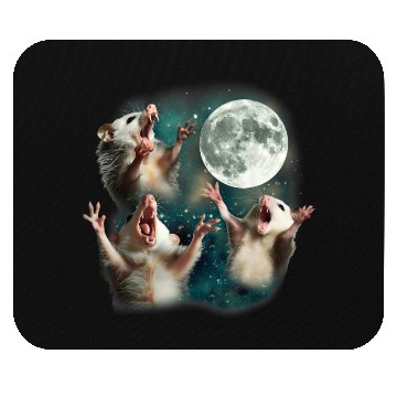 Discover Three Possum Moon 3 Opossum Funny Weird Cursed Mem Mouse Pads