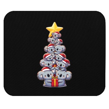 Discover Koala Christmas Tree Merry Christmas Mouse Pads