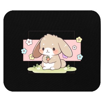 Discover Kawaii Bunny Pastel Sweet Chibi Bunny Cute Aesthet Mouse Pads