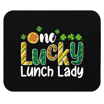 Discover One Lucky Lunch Lady School St Patrick's Day Mouse Pads