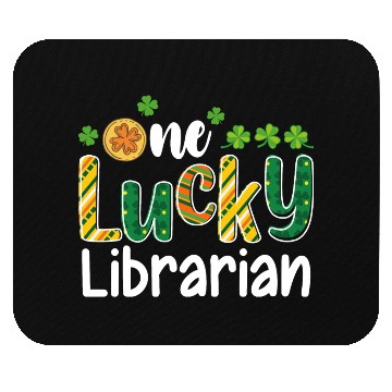 Discover One Lucky Librarian School St Patrick's Day Mouse Pads