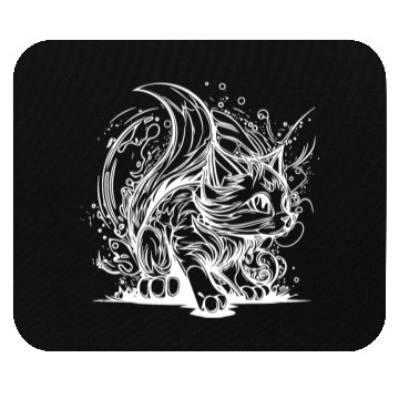 Discover Cute Little Space Cat In Splash Style Mouse Pads