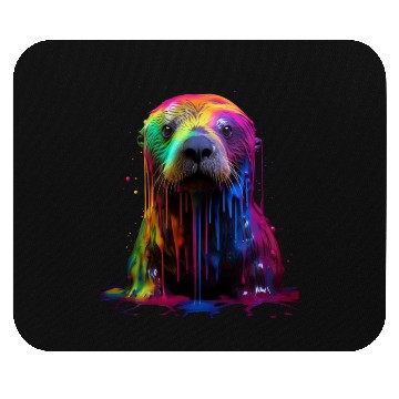 Discover Rainbow Sea Otter Mouse Pads