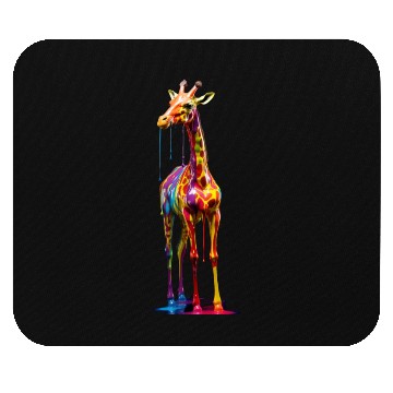 Discover Rainbow Colored Giraffe Mouse Pads