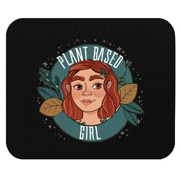 Discover Plant Based Girl Mouse Pads