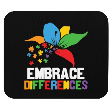 Discover Embrace Differences Autism Flower 2 Mouse Pads
