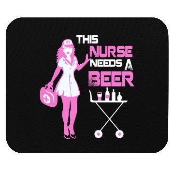 Discover This Nurse Needs A Beer V2 Mouse Pads