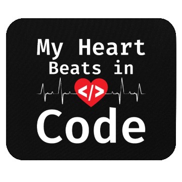 Discover My Heart Beats In Code Programmer Humor Programmin Mouse Pads