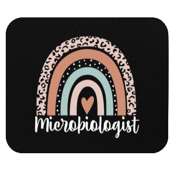 Discover Microbiologist Rainbow Leopard Funny Mouse Pads