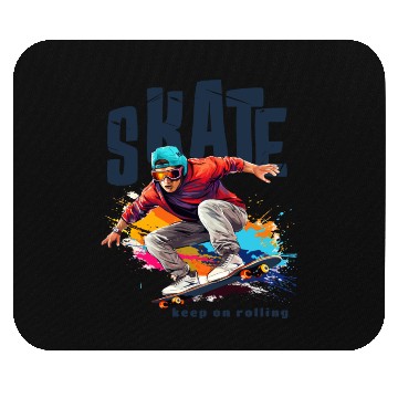 Discover Skate keep on rolling Mouse Pads