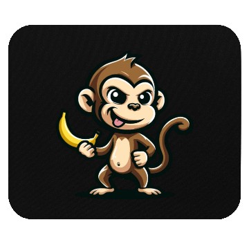 Discover Monkey With Banana Cheeky Mouse Pads