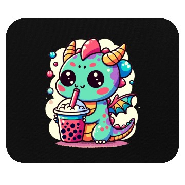 Discover Boba Tea Dragon Kawaii Mouse Pads