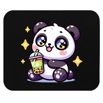 Discover Panda Bubble Tea Boba Kawaii Mouse Pads