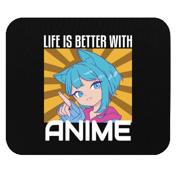 Discover Life is Better With Anime Funny Anime Loverssurpri Mouse Pads