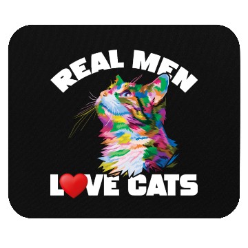 Discover Real Men Love Cats Mouse Pads