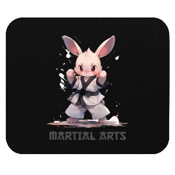 Discover Funny Martial Arts Bunny Rabbit MMA Kawaii Mouse Pads