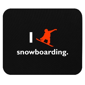 Discover I love snowboarding Mouse Pads
