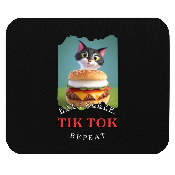 Discover Eat Sleep Tik Tok Repeat Mouse Pads
