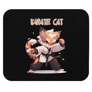 Discover Funny Karate Cat MMA Kawaii Martial Arts Mouse Pads