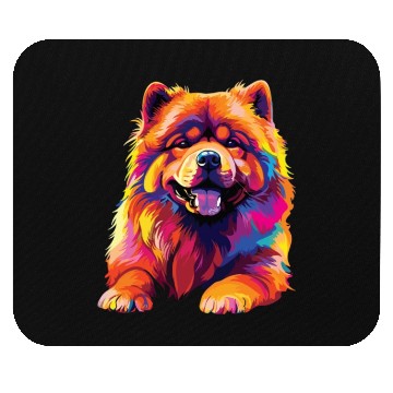 Discover Watercolor Colorful Chow Chow Mouse Pads