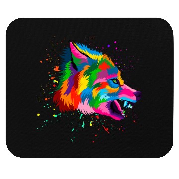 Discover Angry Wolf Head Mouse Pads