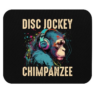 Discover Disc Jockey Chimpanzee Mouse Pads