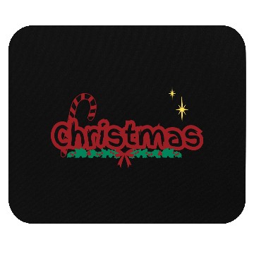 Discover ChristmasWith Candy Cane And Holly Mouse Pads