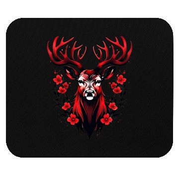 Discover deer face cute fits winter Mouse Pads
