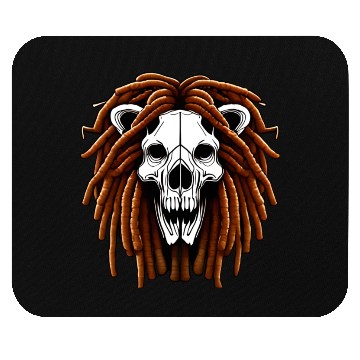 Discover Lion Skull With Dreadlocks Dreads Design Mouse Pads