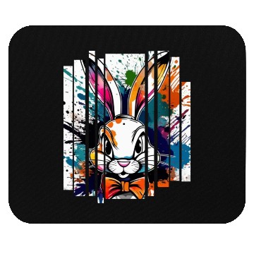 Discover Rabbit Splash Painting Mouse Pads