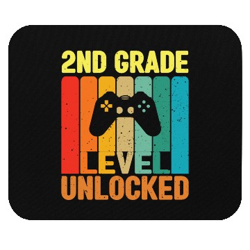 Discover 2nd Grade Level Unlocked Video Game Back to School Mouse Pads