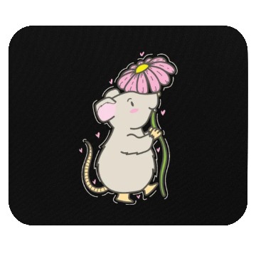 Discover Mouse with Flower Nature Cheese Pet Mouse Pads