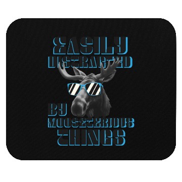 Discover Easily Distracted Funny Elk Moose Mouse Pads