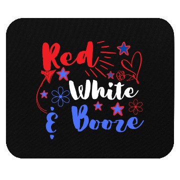 Discover Red white and booze. Mouse Pads