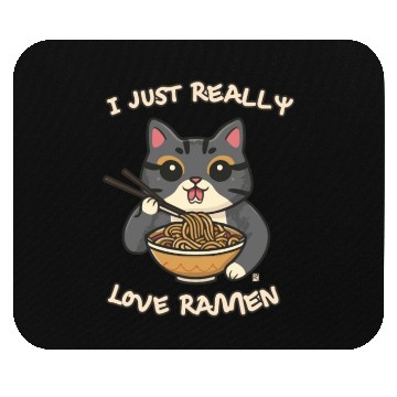 Discover I just really love ramen cat Mouse Pads