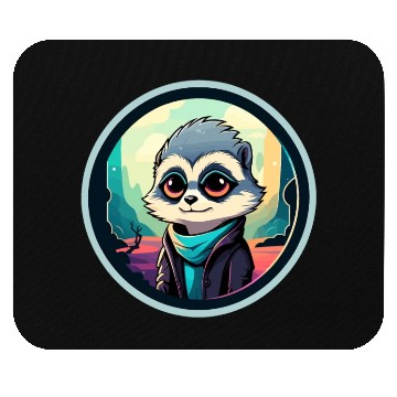 Discover Meerkat Illustration Mouse Pads