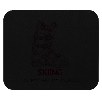 Discover Skiing is my happy place Mouse Pads