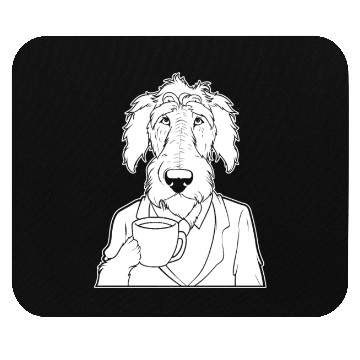 Discover Coffee Irish Wolfhound Dog Mouse Pads