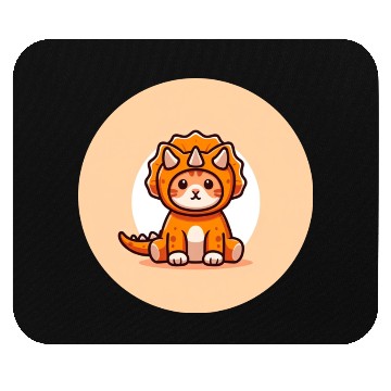 Discover Cat in Stegosaurus Costume Mouse Pads