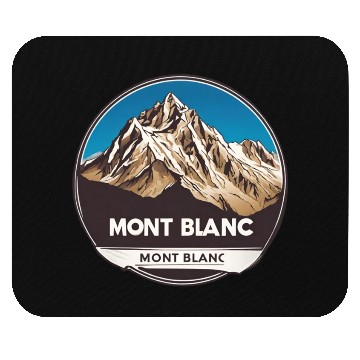 Discover Mont Blanc logo Mouse Pads