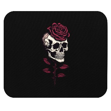 Discover Skull Rose Aesthetic skeleton Grunge gift Mouse Pads