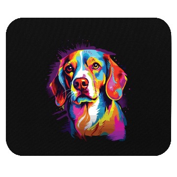 Discover Watercolor Colorful Beagle Mouse Pads