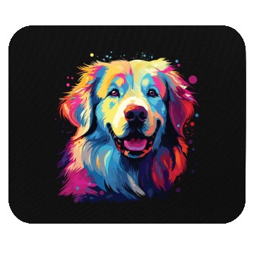 Discover Watercolor Colorful Great Pyrenees Mouse Pads