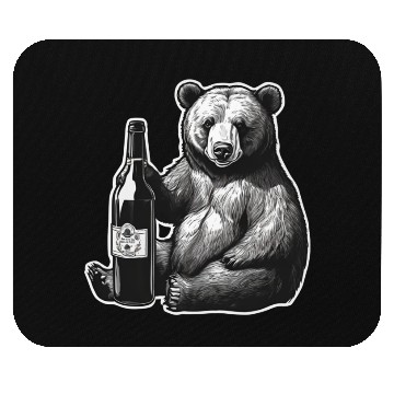 Discover grizzly bear Mouse Pads