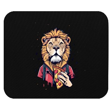 Discover liones pizza Mouse Pads