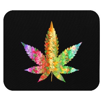 Discover Psychedelic Weed Cannabis Plant Marijuana Leaf Mouse Pads