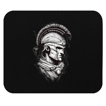 Discover Futuristic Warrior Portrait Design Mouse Pads
