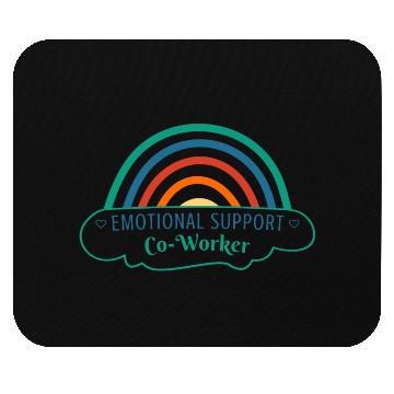 Discover Emotional Support Co-Worker Work Bestie Blue Mouse Pads