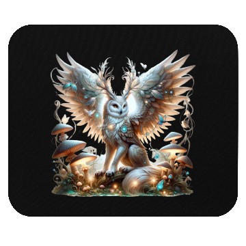 Discover Mystic Owl of the Enchanted Forest Mouse Pads